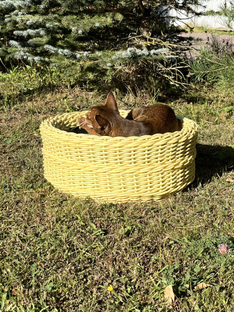 Кашпо цветочная корзина "Василиса" из искусственного ротанга 22 литра